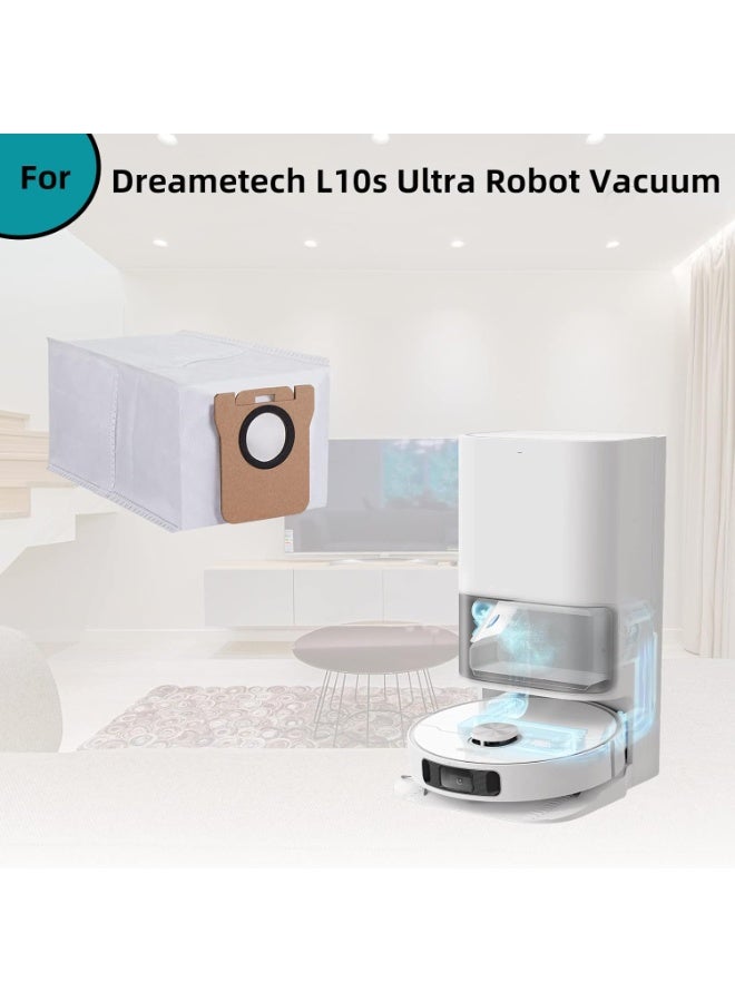 8 حزمة حقيبة الغبار لـ Dreametech L10s Ultra / L10s Plus / L10 Ultra / L20 Ultra Robot فراغ قاعدة التفريغ الذاتي ، 3L مجموعة ملحقات استبدال حقيبة الختم التلقائي ذات القدرة الكبيرة - Image 2